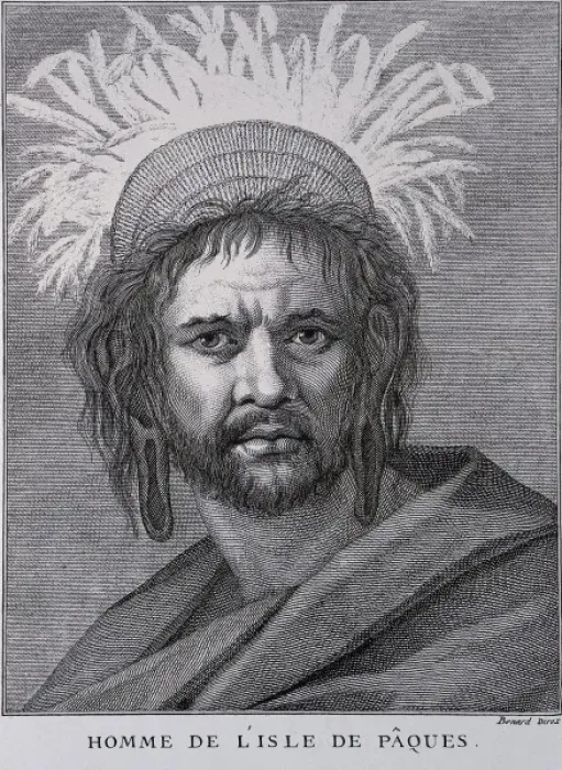 Framed Print : Homme de l Isle de PⱵes (a man from Easter Framed Print : Homme de l Isle de PⱵes (a man from Easter