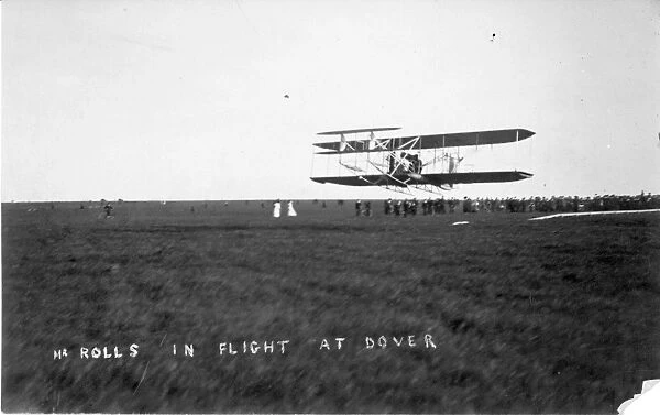The Hon Charles Stewart Rolls flying a Short-Wright biplane