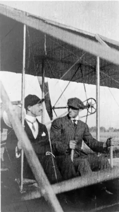 Framed Print : Hon Cs Rolls and Wilbur Wright after the flight Framed Print : Hon Cs Rolls and Wilbur Wright after the flight