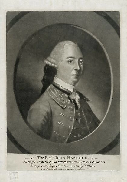The honble. John Hancock of Boston in New-England, president