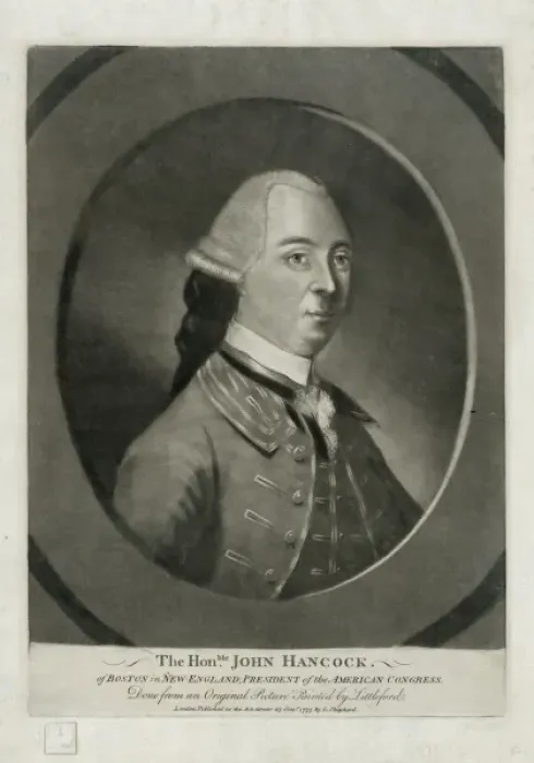 Framed Print : The honble. John Hancock of Boston in New-England, president Framed Print : The honble. John Hancock of Boston in New-England, president