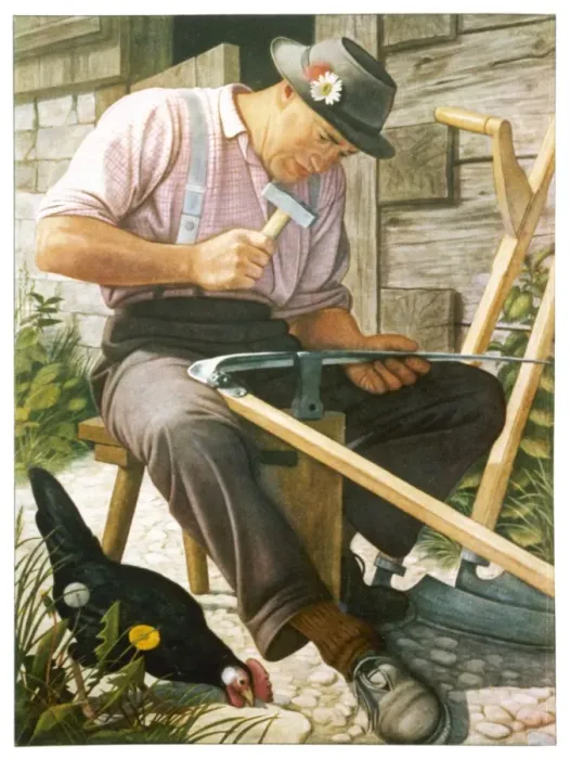 Framed Print : THE HONER. DER DENGLER ( THE HONER / SHARPENER ) Framed Print : THE HONER. DER DENGLER ( THE HONER / SHARPENER )