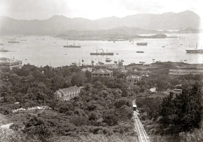 Framed Print : Hong Kong from the Peak, circa 1890 Framed Print : Hong Kong from the Peak, circa 1890