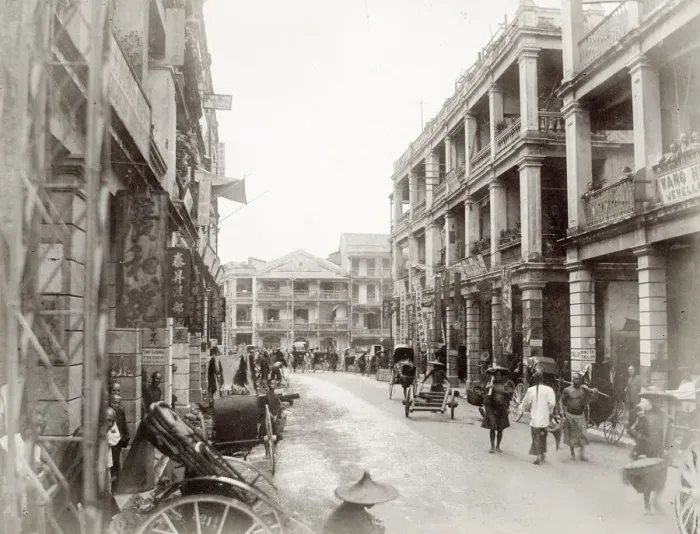 Framed Print : Hong Kong - shops in the Chinese quarter of the city Framed Print : Hong Kong - shops in the Chinese quarter of the city