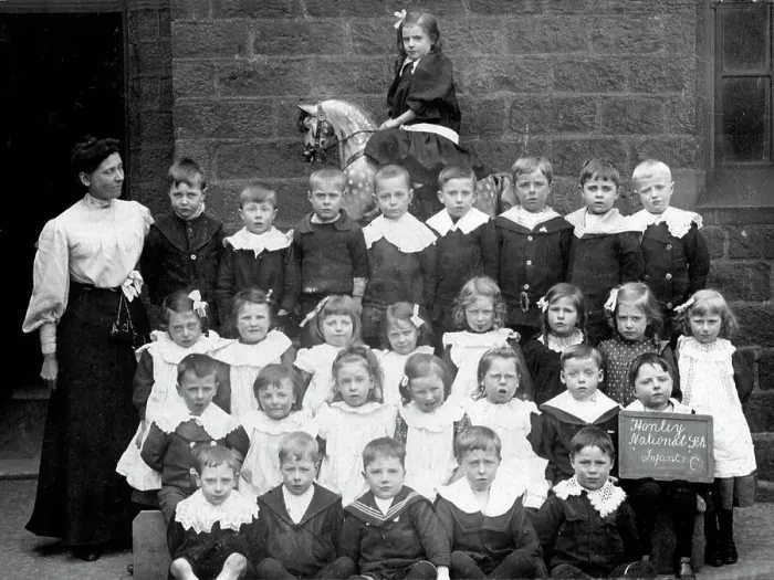 Framed Print : Honley National School Infants early 1900s Framed Print : Honley National School Infants early 1900s