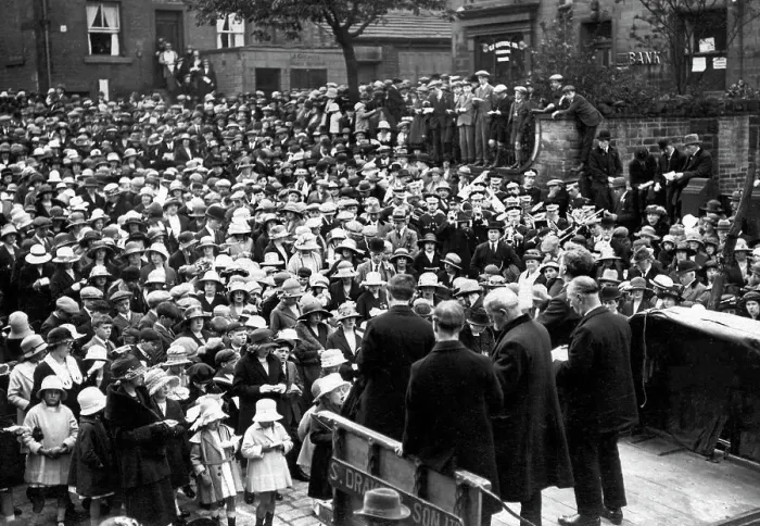 Framed Print : Honley Whit Monday in 1923 Framed Print : Honley Whit Monday in 1923