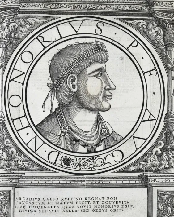Framed Print : HONORIUS, Flavius (384-423). First Western Roman Framed Print : HONORIUS, Flavius (384-423). First Western Roman
