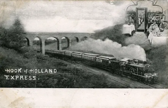 Framed Print : The Hook of Holland Express, Seven Arches Bridge, Essex Framed Print : The Hook of Holland Express, Seven Arches Bridge, Essex