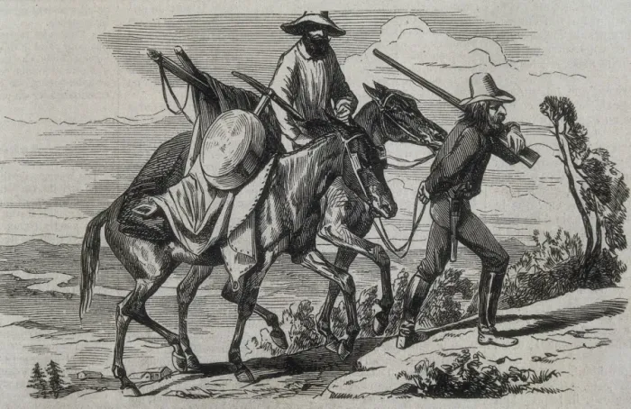 Framed Print : Hopefuls off to the Californian gold fields with