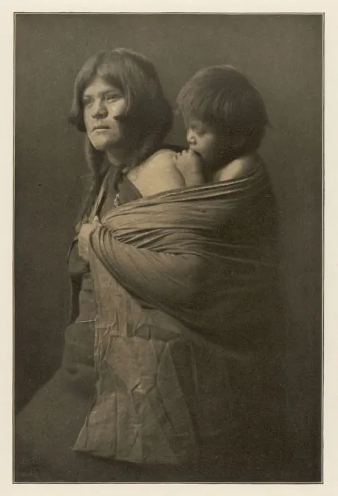 Framed Print : HOPI MOTHER / CHILD 1900 Framed Print : HOPI MOTHER / CHILD 1900