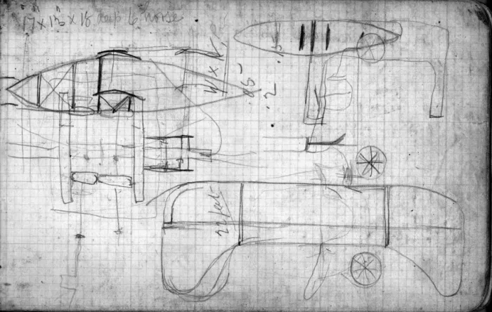 Framed Print : Horace Shorts notebook - sketches of Wright Flyer at Pau Framed Print : Horace Shorts notebook - sketches of Wright Flyer at Pau