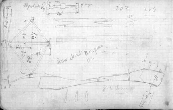 Framed Print : Horace Shorts notebook - sketches of Wright Flyer at Pau Framed Print : Horace Shorts notebook - sketches of Wright Flyer at Pau