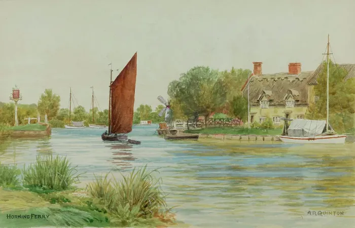 Framed Print : Horning Ferry, Norfolk Broads, Norfolk Framed Print : Horning Ferry, Norfolk Broads, Norfolk