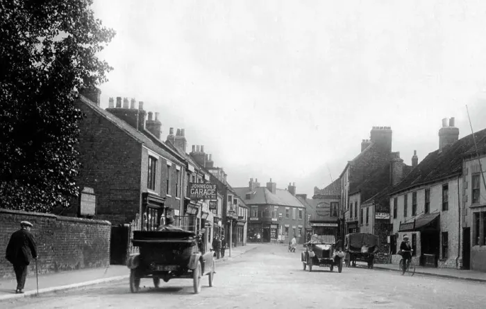 Framed Print : Hornsea Market Place probably 1920s Framed Print : Hornsea Market Place probably 1920s