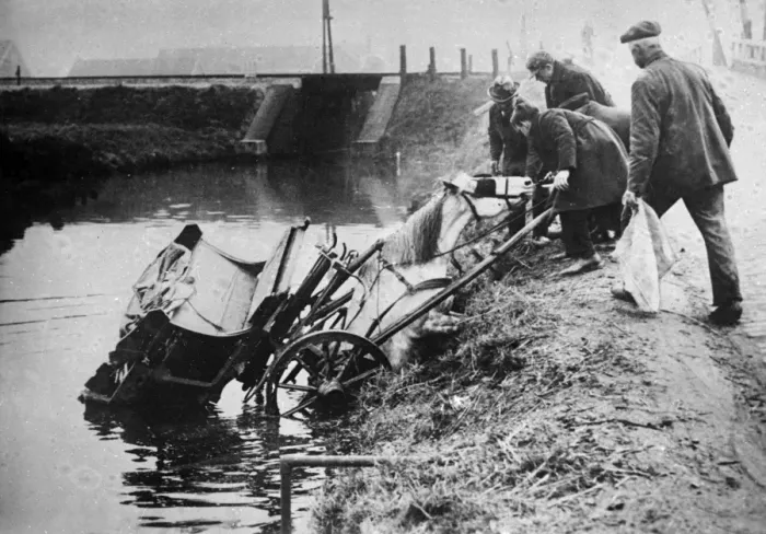 Framed Print : Horse & Cart Accident Framed Print : Horse & Cart Accident