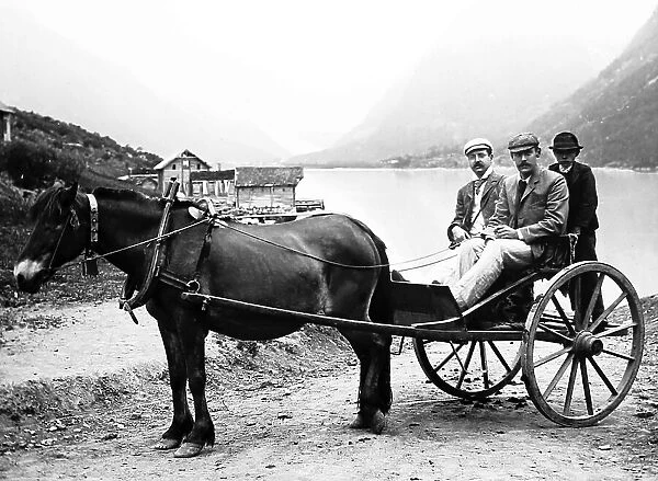 Horse and cart, Norway - early 1900s