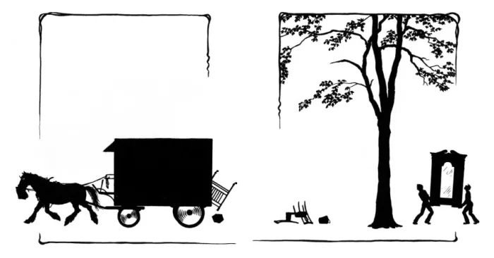 Framed Print : Horse charges off with van Framed Print : Horse charges off with van