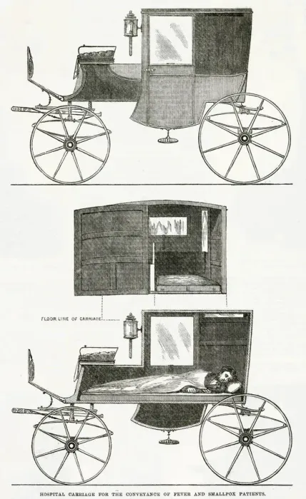 Framed Print : Horse-drawn ambulance 1867 Framed Print : Horse-drawn ambulance 1867