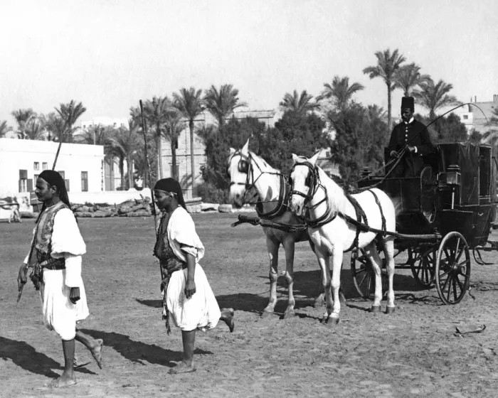 Framed Print : Horse-drawn carriage, Egypt Framed Print : Horse-drawn carriage, Egypt