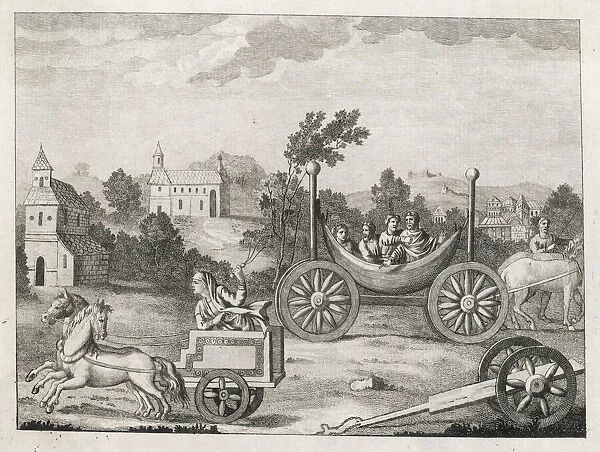 Horse-drawn carriages of the Saxon period