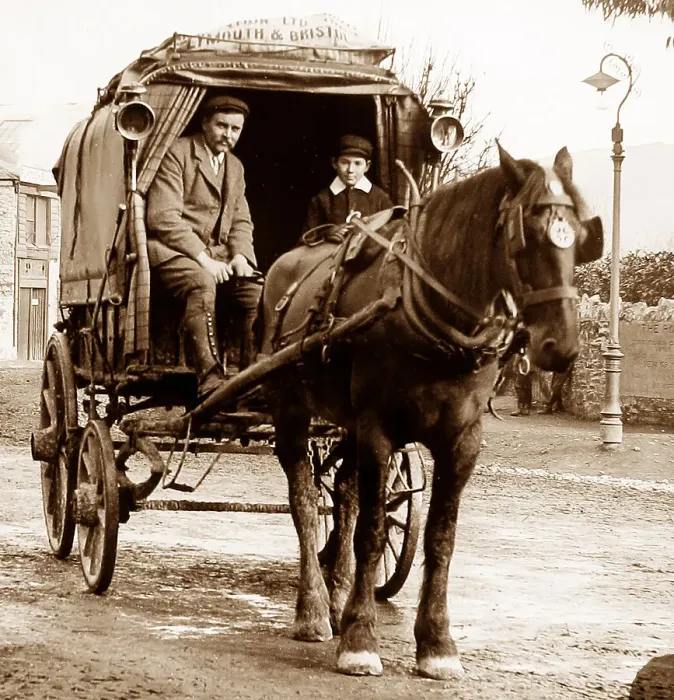 Framed Print : Horse drawn carrier haulier Framed Print : Horse drawn carrier haulier