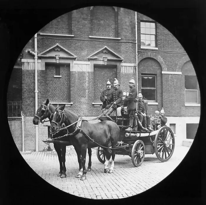 Framed Print : Horse drawn fire engine Framed Print : Horse drawn fire engine