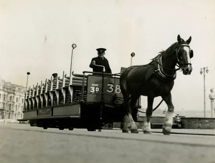 Framed Print : Horse-drawn tram, Douglas, Isle of Man Framed Print : Horse-drawn tram, Douglas, Isle of Man