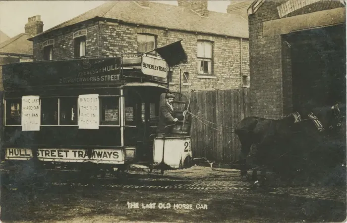 Framed Print : Horse-Drawn Tram (Hull Street Tramways) Framed Print : Horse-Drawn Tram (Hull Street Tramways)