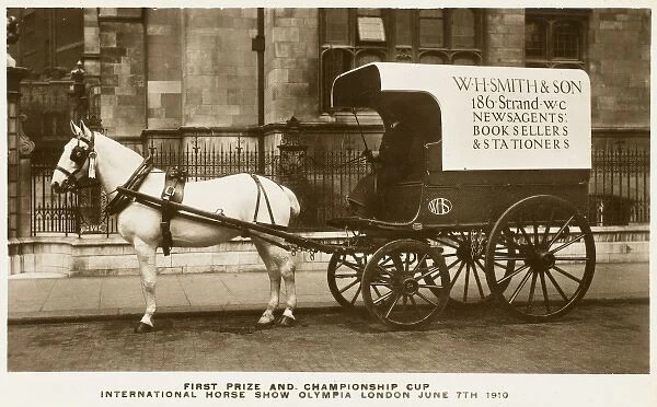 Horse-drawn van of W H Smith & Son