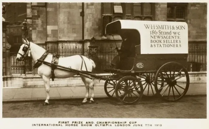 Framed Print : Horse-drawn van of W H Smith & Son Framed Print : Horse-drawn van of W H Smith & Son