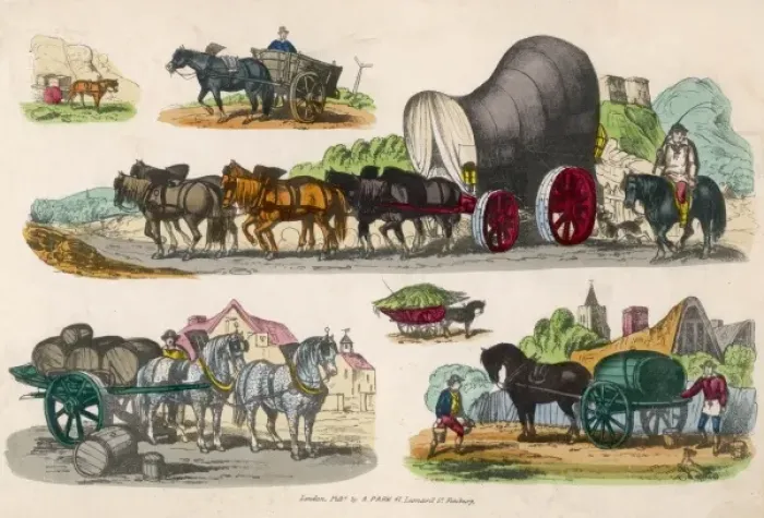Framed Print : Horse-Drawn Wagons Framed Print : Horse-Drawn Wagons