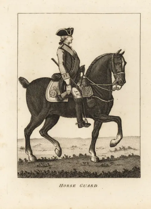 Framed Print : Horse Guard, 17th century cavalry Framed Print : Horse Guard, 17th century cavalry