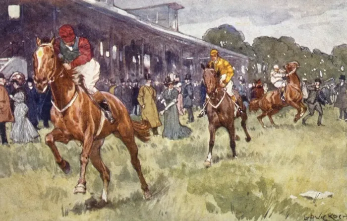 Framed Print : Horse Race / Ludwic Koch Framed Print : Horse Race / Ludwic Koch