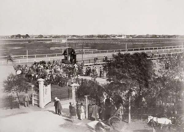 Horse race meeting, Shanghai, China c. 1890
