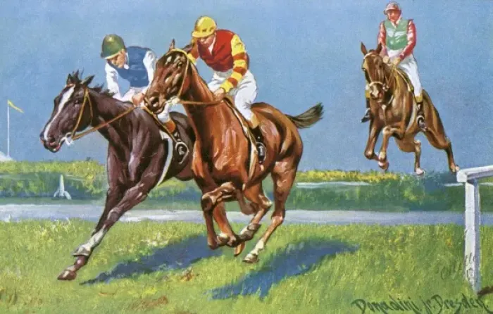 Framed Print : Horse Racing - Neck and Neck Framed Print : Horse Racing - Neck and Neck