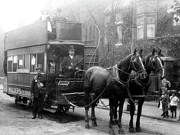 Last horse tram in Nechells, Birmingham 30th September 1906