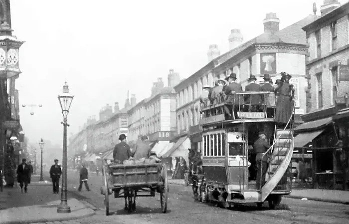 Framed Print : Horse tram, Wavertree Road, Liverpool, early 1900s Framed Print : Horse tram, Wavertree Road, Liverpool, early 1900s