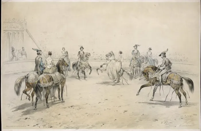 Framed Print : Horseback Quadrille Framed Print : Horseback Quadrille