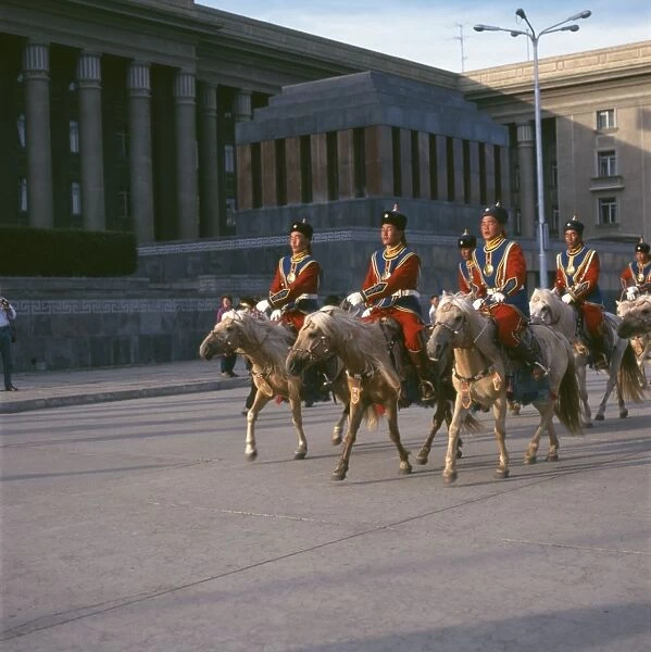 Horseguards in Ulaanbaatar, Mongolia