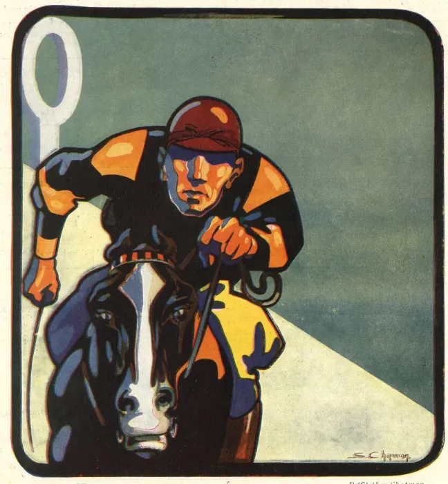 Framed Print : Horseracing poster by Stephen Chapman Framed Print : Horseracing poster by Stephen Chapman