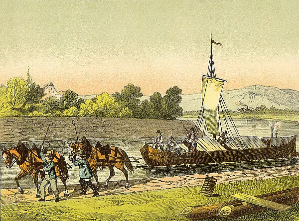 Horses Pulling Barge Date: 1880
