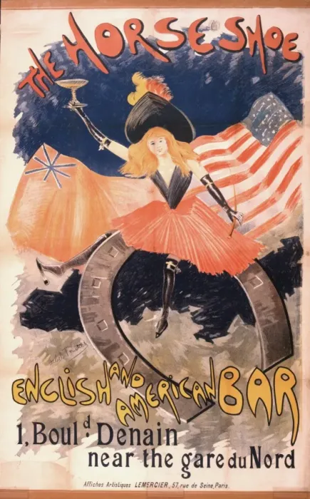 Framed Print : The horseshoe English and American bar, 1, Bould. Denain nea Framed Print : The horseshoe English and American bar, 1, Bould. Denain nea