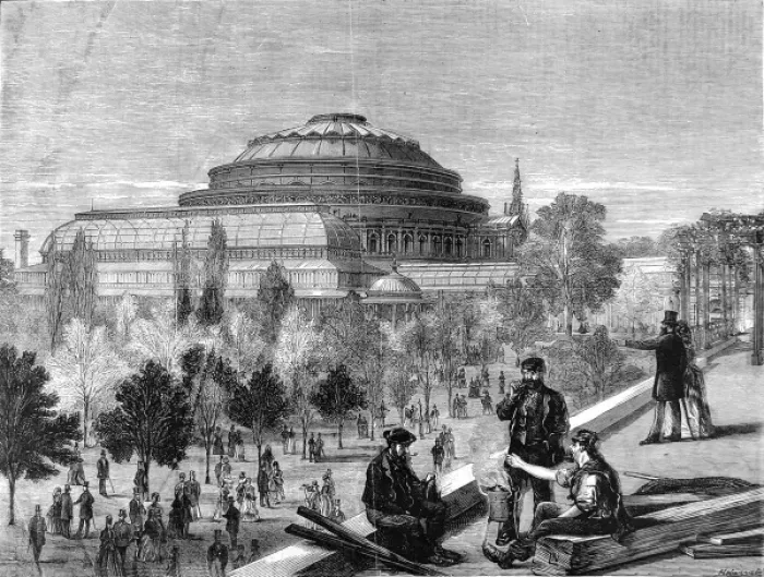 Framed Print : The Horticultural Gardens and the Royal Albert Hall, 1871 Framed Print : The Horticultural Gardens and the Royal Albert Hall, 1871