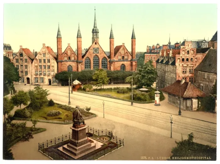 Framed Print : The hospital, Lubeck, Germany Framed Print : The hospital, Lubeck, Germany