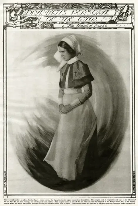 Framed Print : The Hospital Nurse, WW1