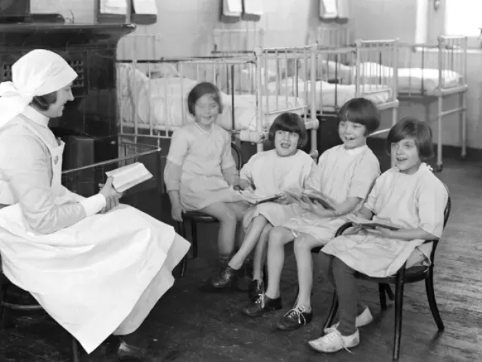 Framed Print : Hospital Reading Lesson Framed Print : Hospital Reading Lesson