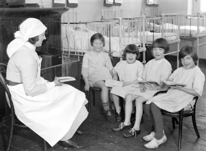 Framed Print : Hospital Reading Lesson Framed Print : Hospital Reading Lesson