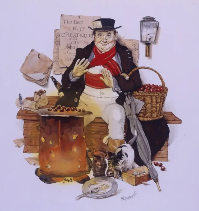 Framed Print : Hot chestnut seller Framed Print : Hot chestnut seller
