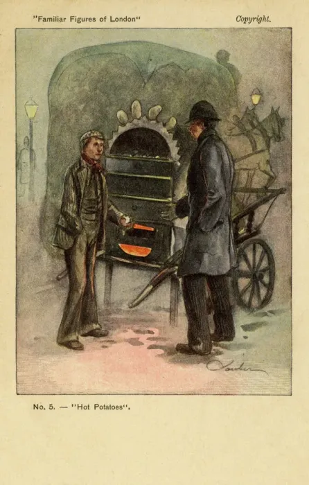 Framed Print : A hot potato seller Framed Print : A hot potato seller
