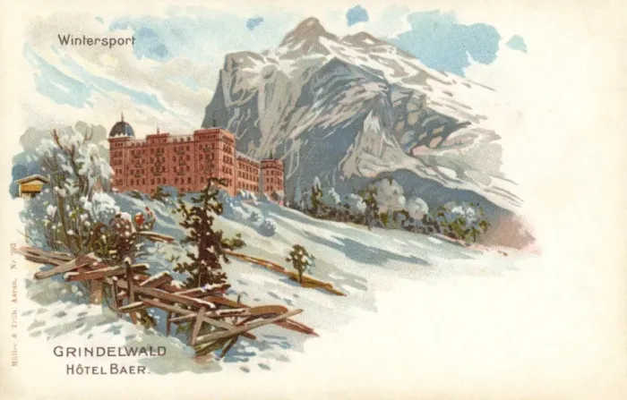 Framed Print : Hotel Baer, Grindelwald, Switzerland Framed Print : Hotel Baer, Grindelwald, Switzerland